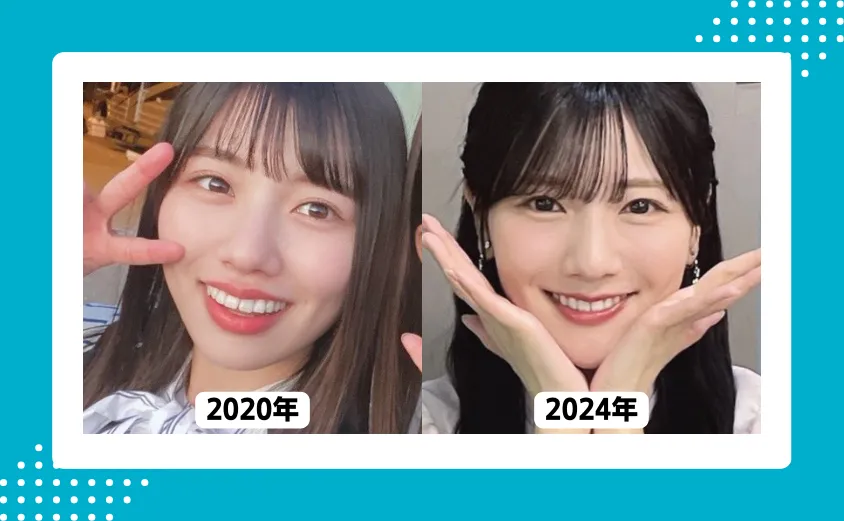 2020年頃の河田陽菜さんと2024年現在の画像を比較